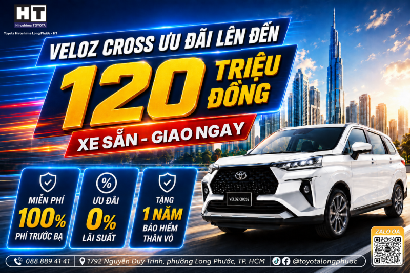 TOYOTA VELOZ CROSS | ƯU ĐÃI LÊN ĐẾN 120 TRIỆU ĐỒNG